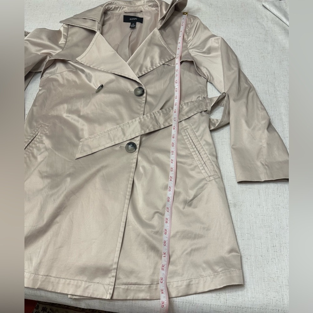 Alfani Shiny Trench Coat in Light Beige - Picture 8 of 12